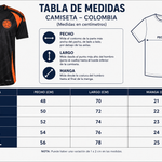Camiseta Especial Black y Orange Seleccion Colombia