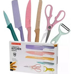 SET DE CUCHILLOS DE COLORES X6