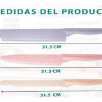 SET DE CUCHILLOS DE COLORES X6