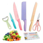 SET DE CUCHILLOS DE COLORES X6